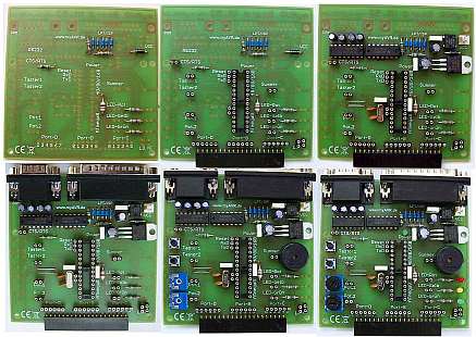 Bild myAVR Bausatz Board 1.5 Bestückungsetappen