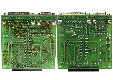 Bild myAVR Bausatz Board 1.5 Rückseite