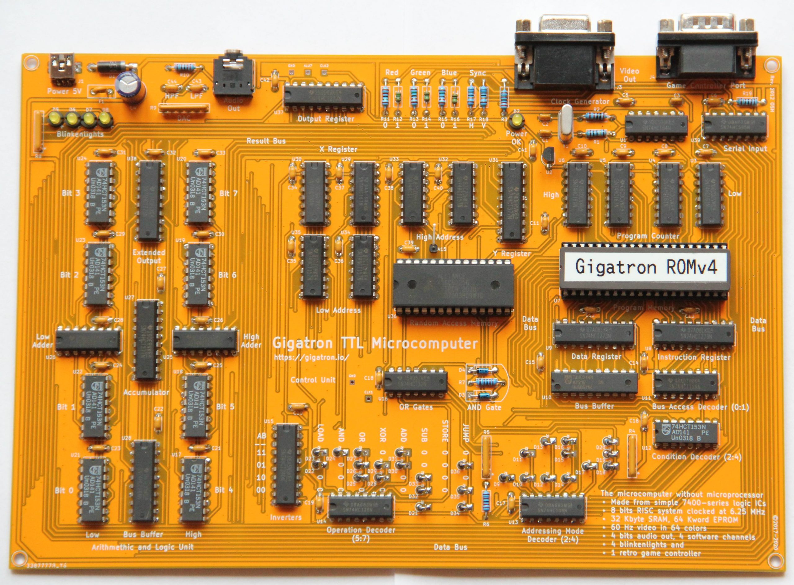 Gigatron PCB gelb