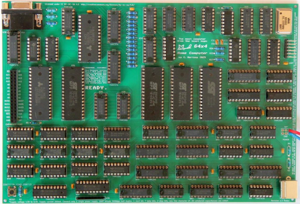 Minimal 64x4 1.4 Redux TTL Computer